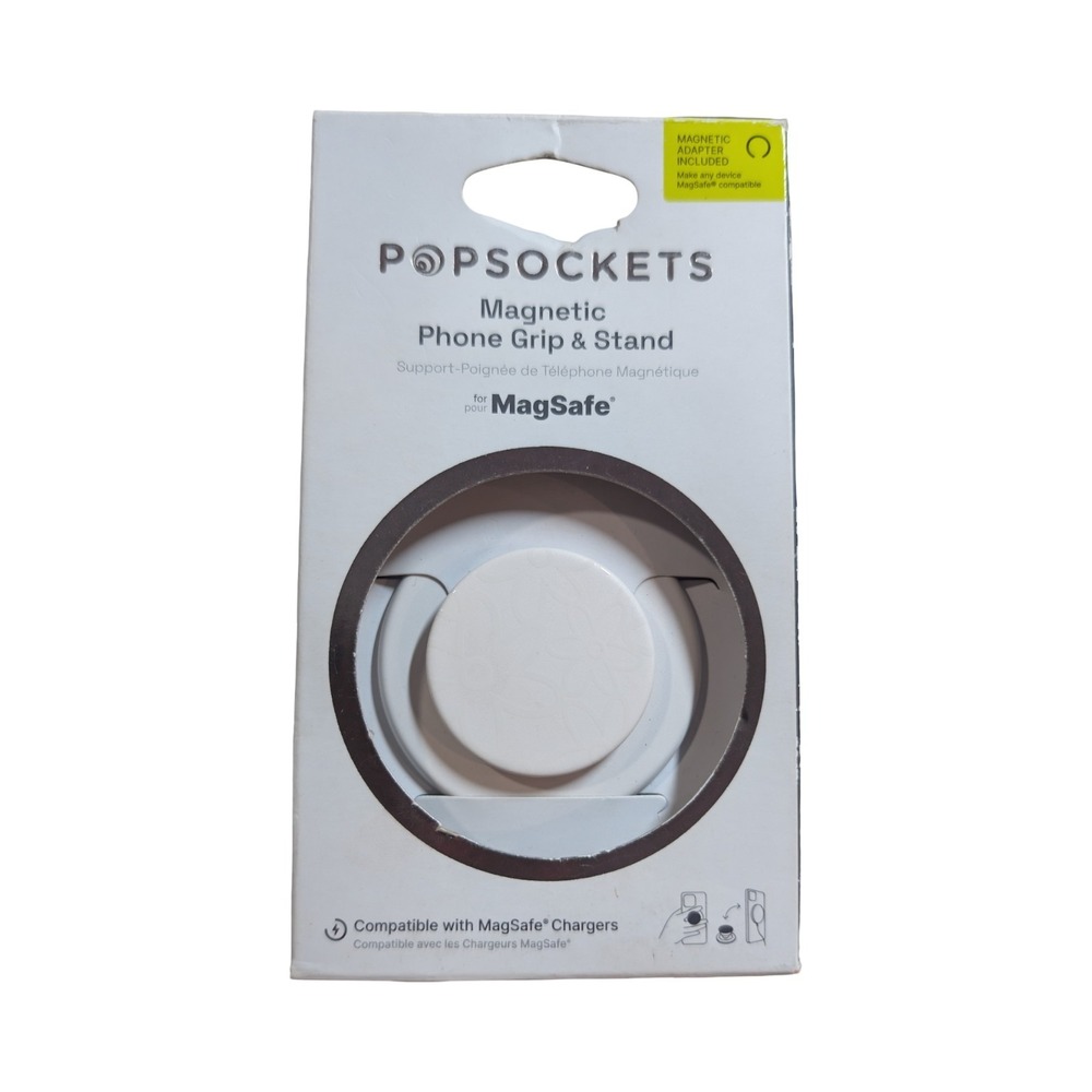 4-O POPSOCKETS Popgrip Magnetic Phone Grip & Stand MagSafe - Floral White